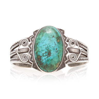 Turquoise and Sterling Bracelet, Jewelry, Bracelet, Native