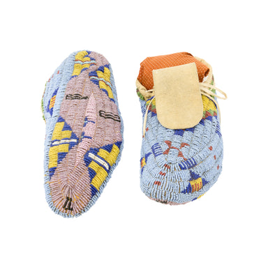 Sioux Beaded Moccasins, Native, Garment, Moccasins