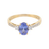 18k Gold Diamond and Tanzanite Ring