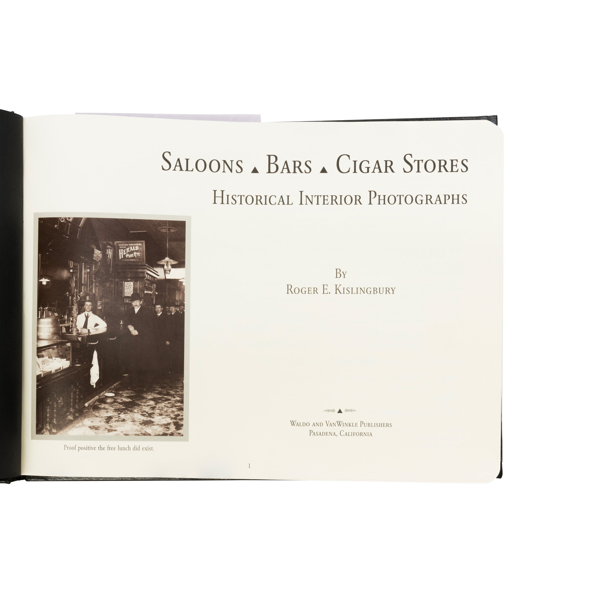 Saloons, Bars & Cigar Stores by R. Kislingbury 1st Edition