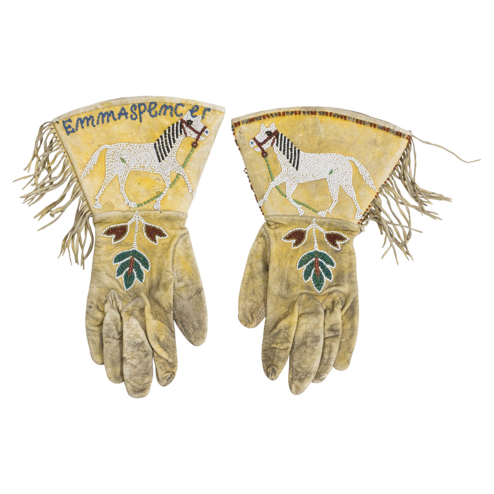 Plateau Pictorial Gauntlets, Native, Garment, Gauntlets