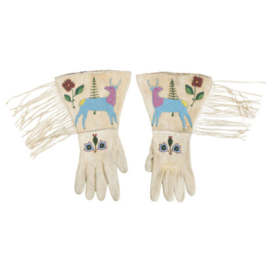 Shoshone Pictorial Gauntlets, Native, Garment, Gauntlets