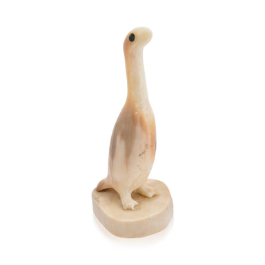 Inuit Fossilized Ivory Bird, Native, Carving, Ivory