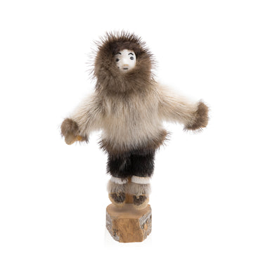 Eskimo Doll, Native, Carving, Ivory