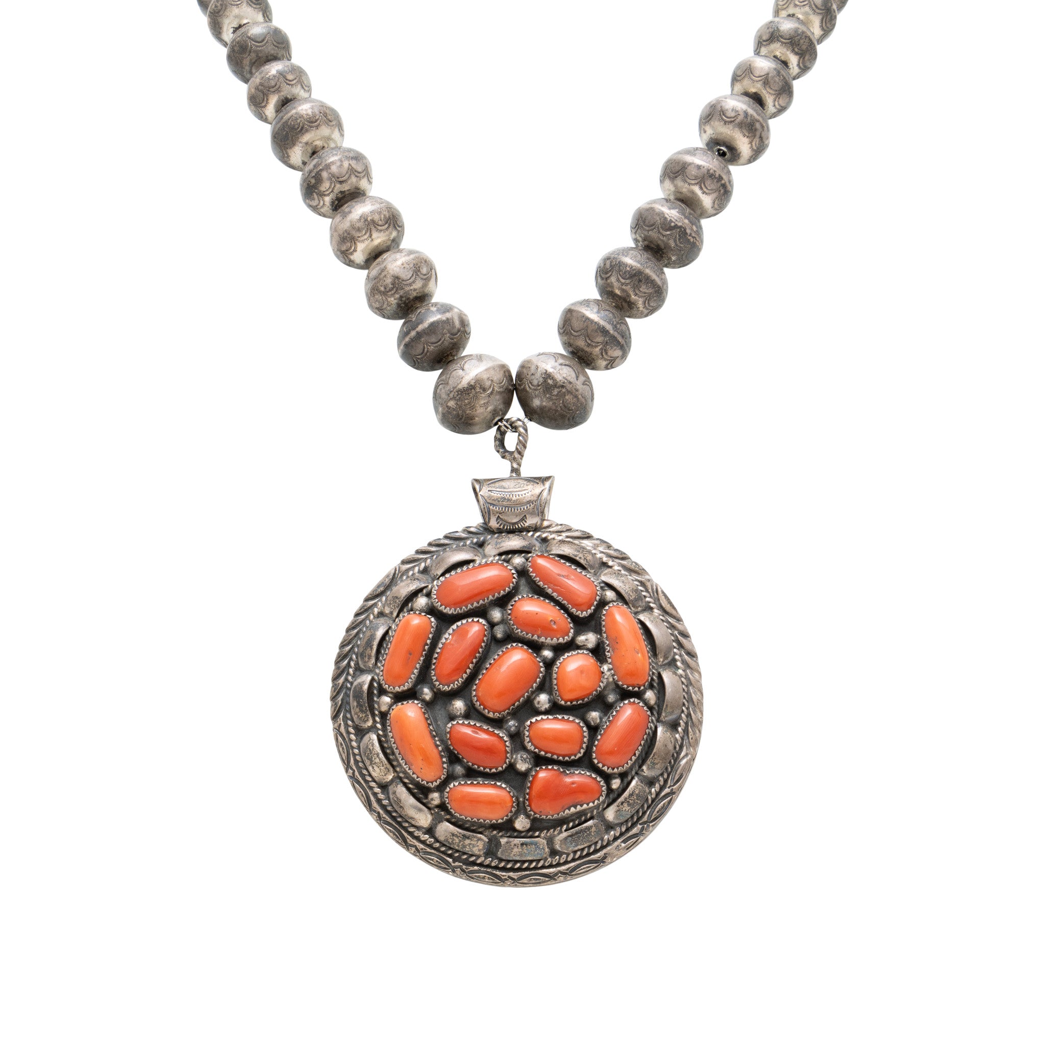 Double Coral and Turquoise Necklace