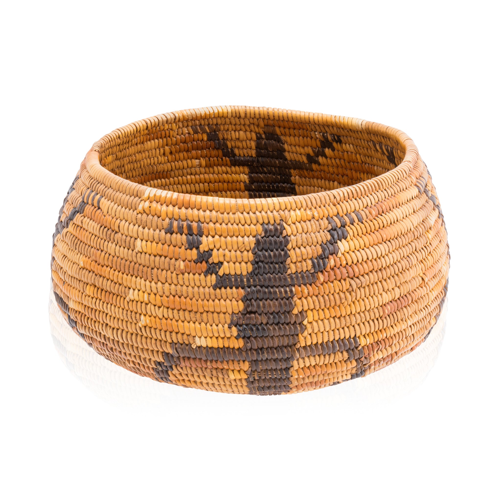 Pictorial Mission Basket, Native, Basketry, Vertical