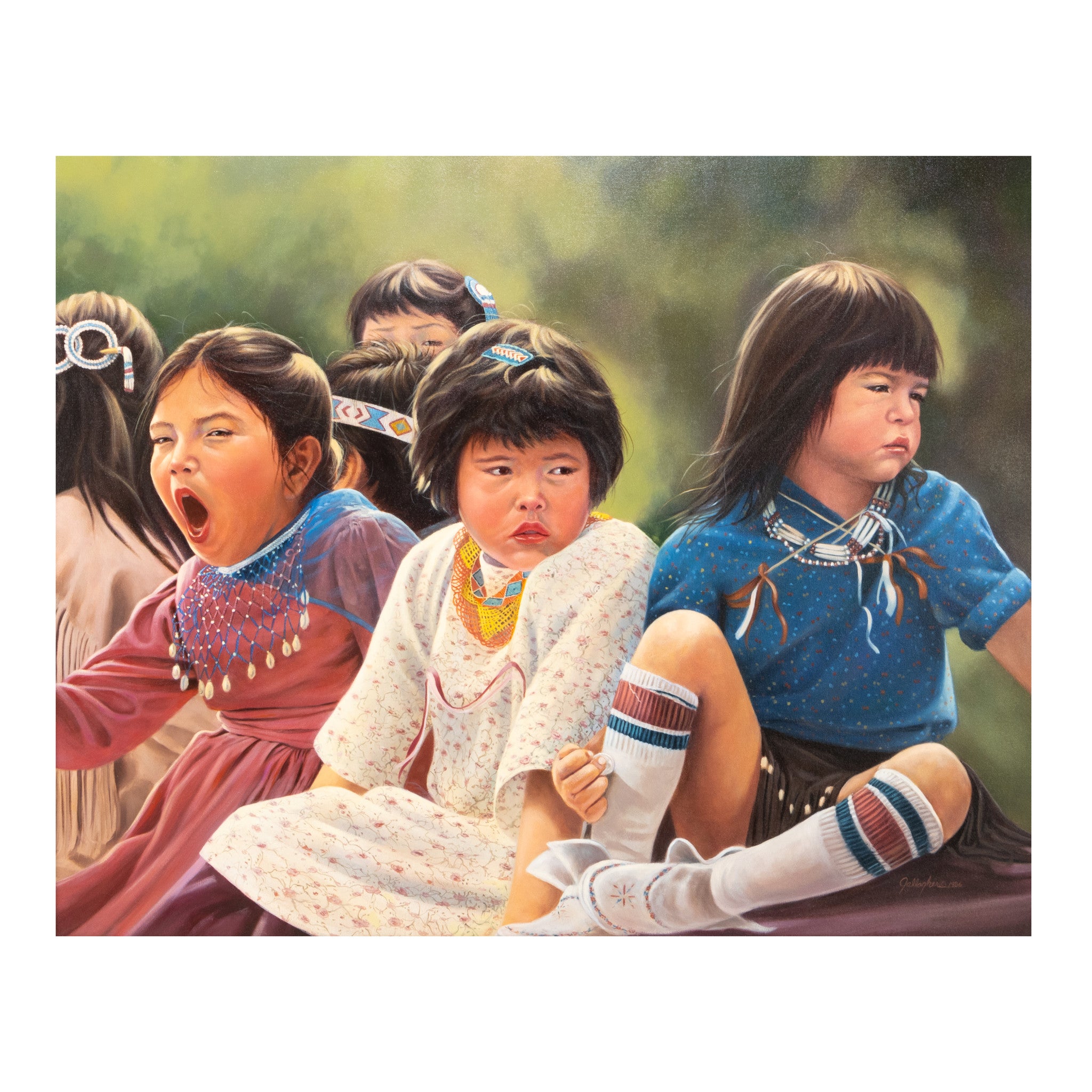 Paiute Children by Sherry Gallagher, Fine Art, Painting, Native American