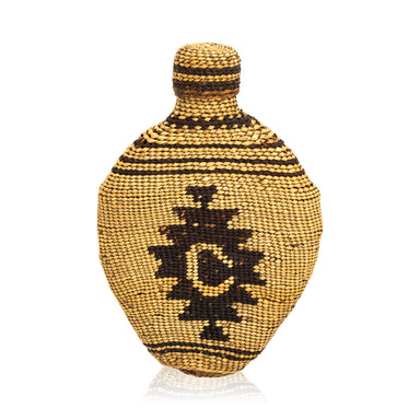 Pit River Bottle Basket, Native, Basketry, Bottle Basket