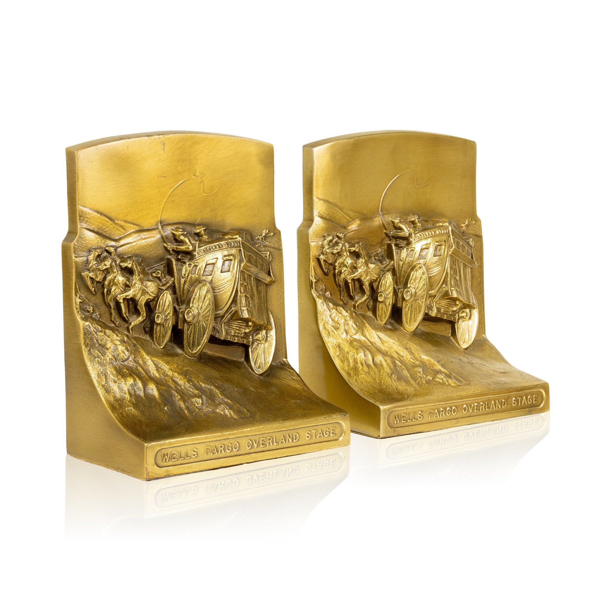 Wells Fargo Overland Stage Bookends, Furnishings, Decor, Bookend