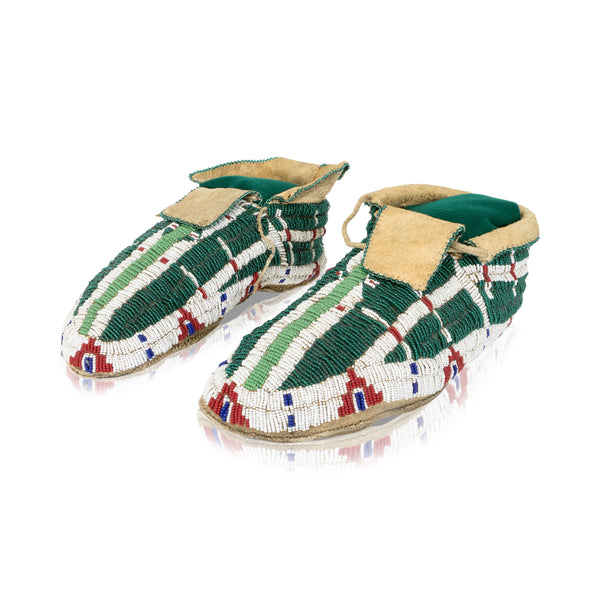 Lakota Sioux Moccasins, Native, Garment, Moccasins
