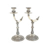 Silverplate Boar Tusk Candlesticks