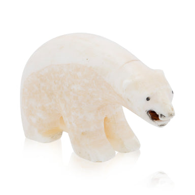 Inuit Carved Walrus Ivory Polar Bear, Native, Carving, Ivory