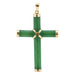 14K Gold Jade Cross Pendant, Jewelry, Necklace, Estate