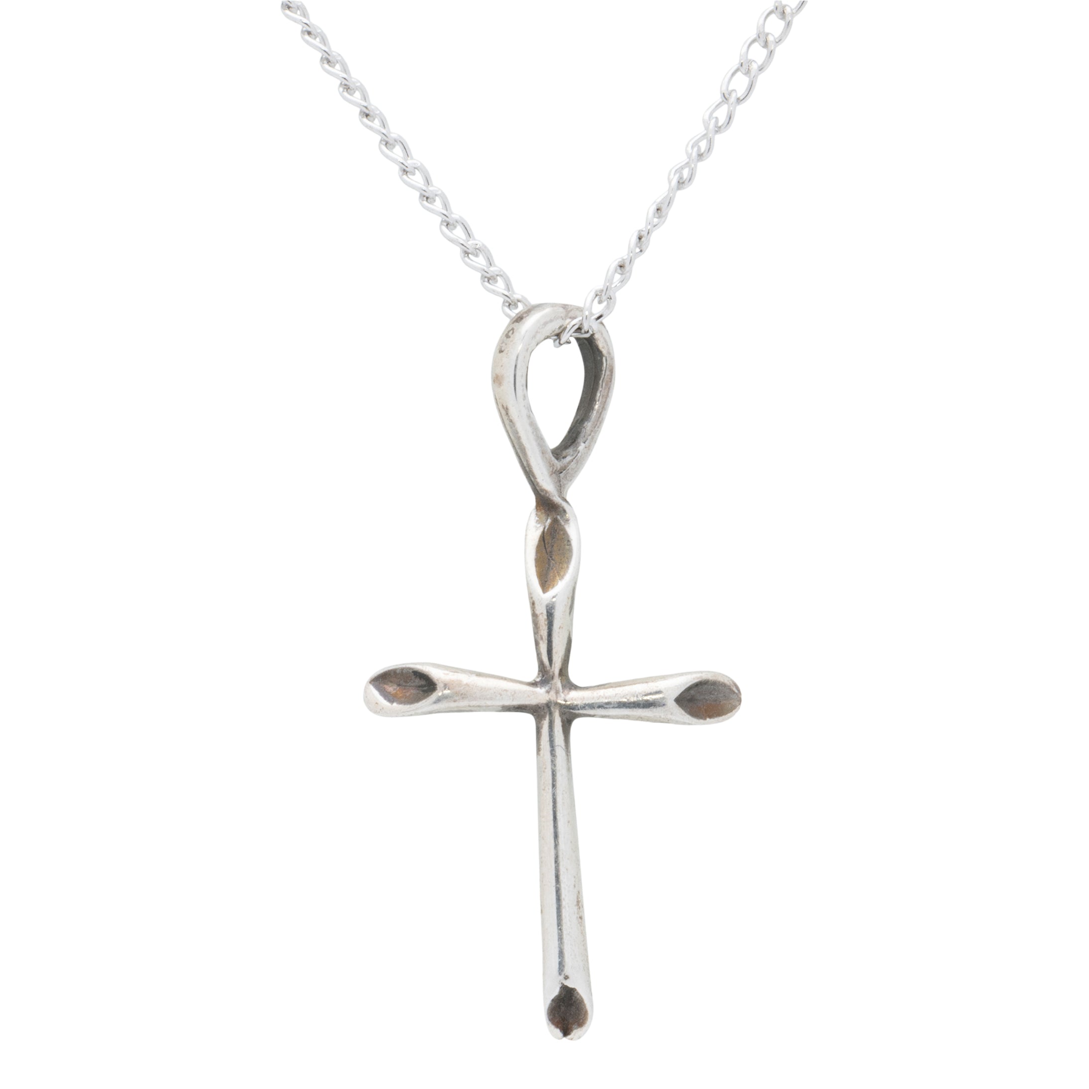 Sterling Silver Cross Pendant, Jewelry, Necklace, Native