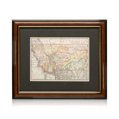 1891 George Cram Map of Idaho, Furnishings, Decor, Map