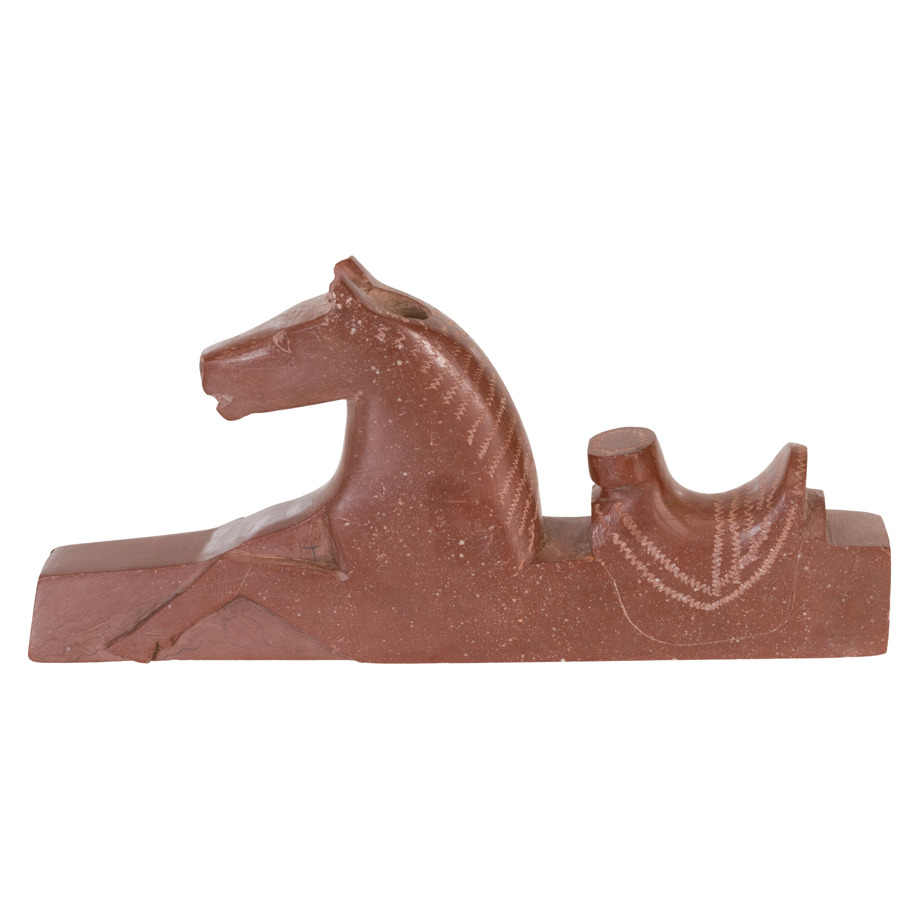 Great Lakes Catlinite Horse Pipe