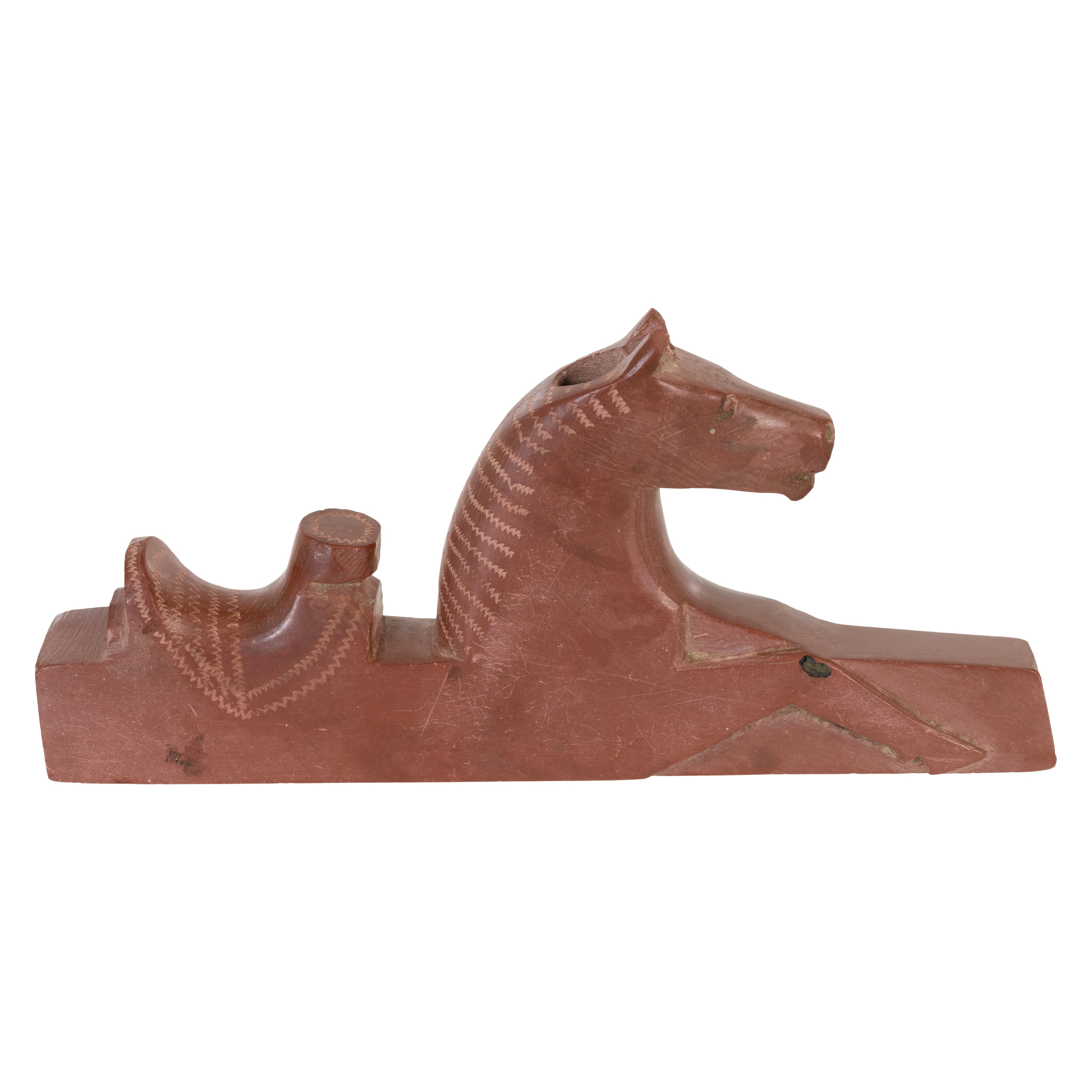 Great Lakes Catlinite Horse Pipe