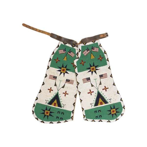 Beaded Heiser Batwing Chaps, Western, Garment, Chaps