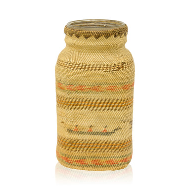 Nuu-chah-nulth Bottle Basket, Native, Basketry, Bottle Basket