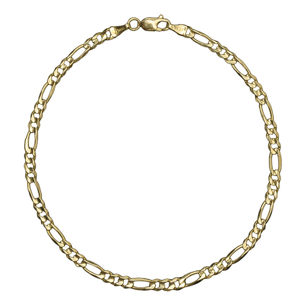 14k Gold Figaro Chain Anklet, Jewelry, Other, Estate