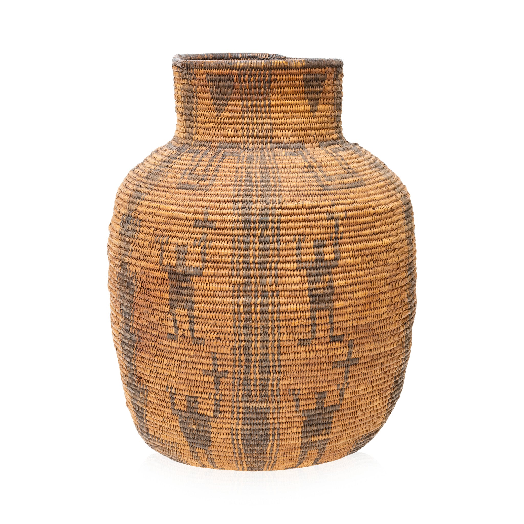 Apache Figurative Olla Basket, Native, Basketry, Vertical