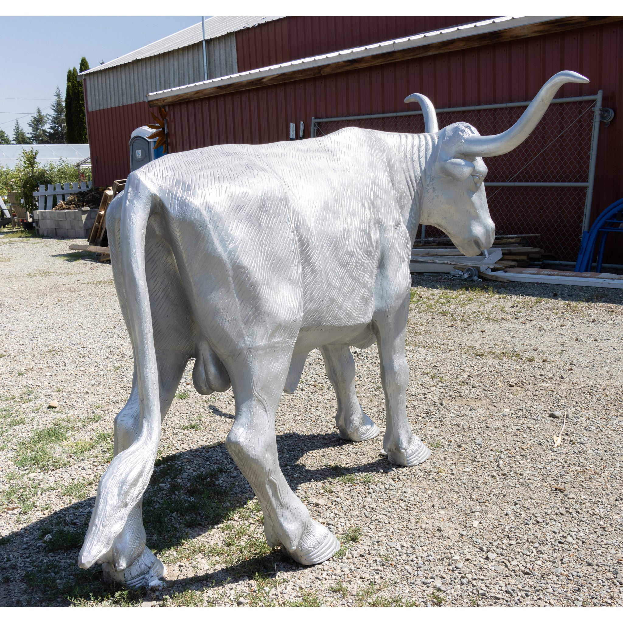 Lifesize Metal Longhorn