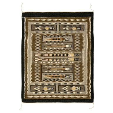 Navajo Burham by Sandy Begay, Native, Weaving, Floor Rug