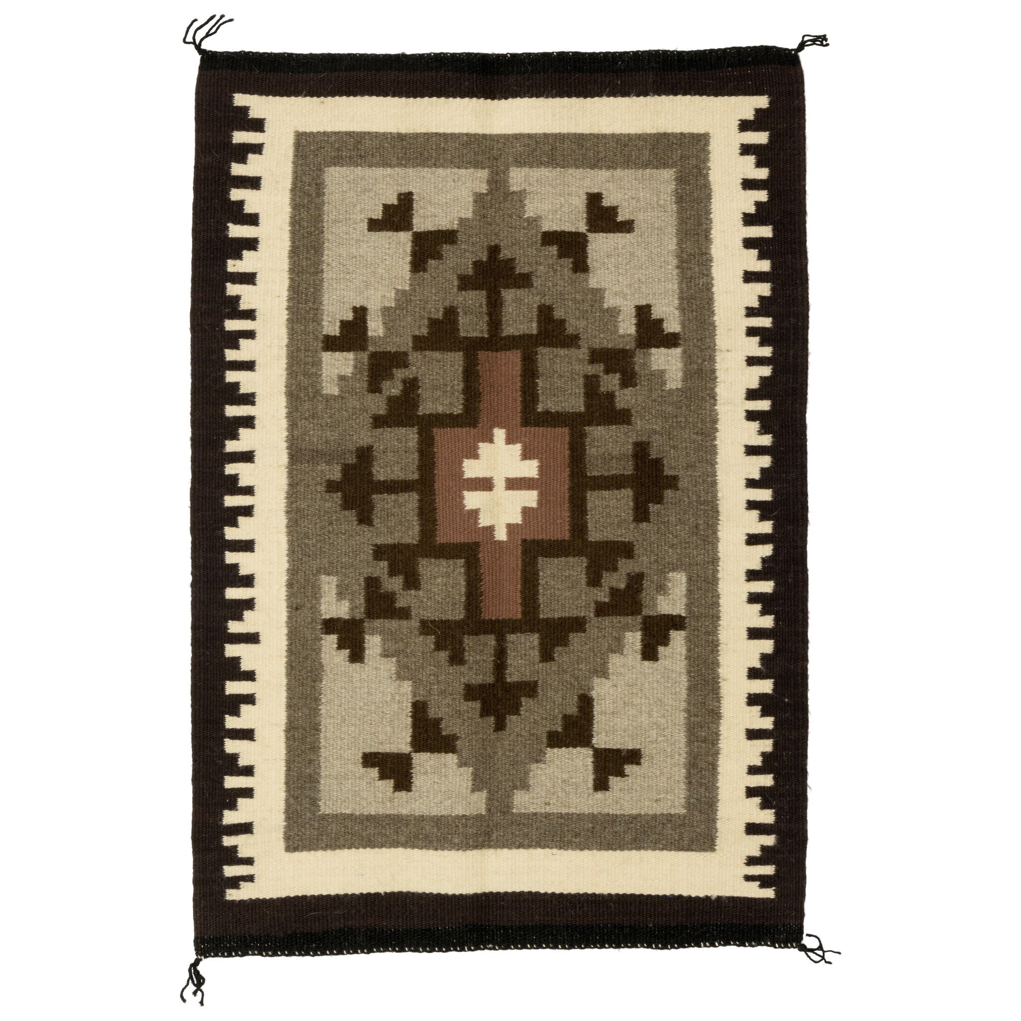 Navajo Two Grey Hills by Rosalita Bahe, Native, Weaving, Floor Rug