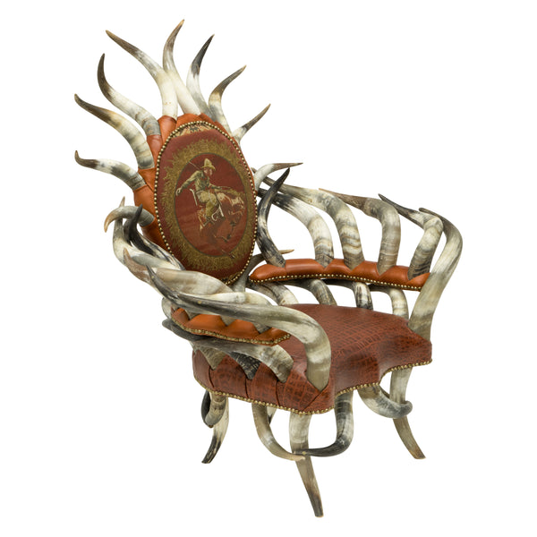 Oversized Steer Horn Chair, Furnishings, Furniture, Chair