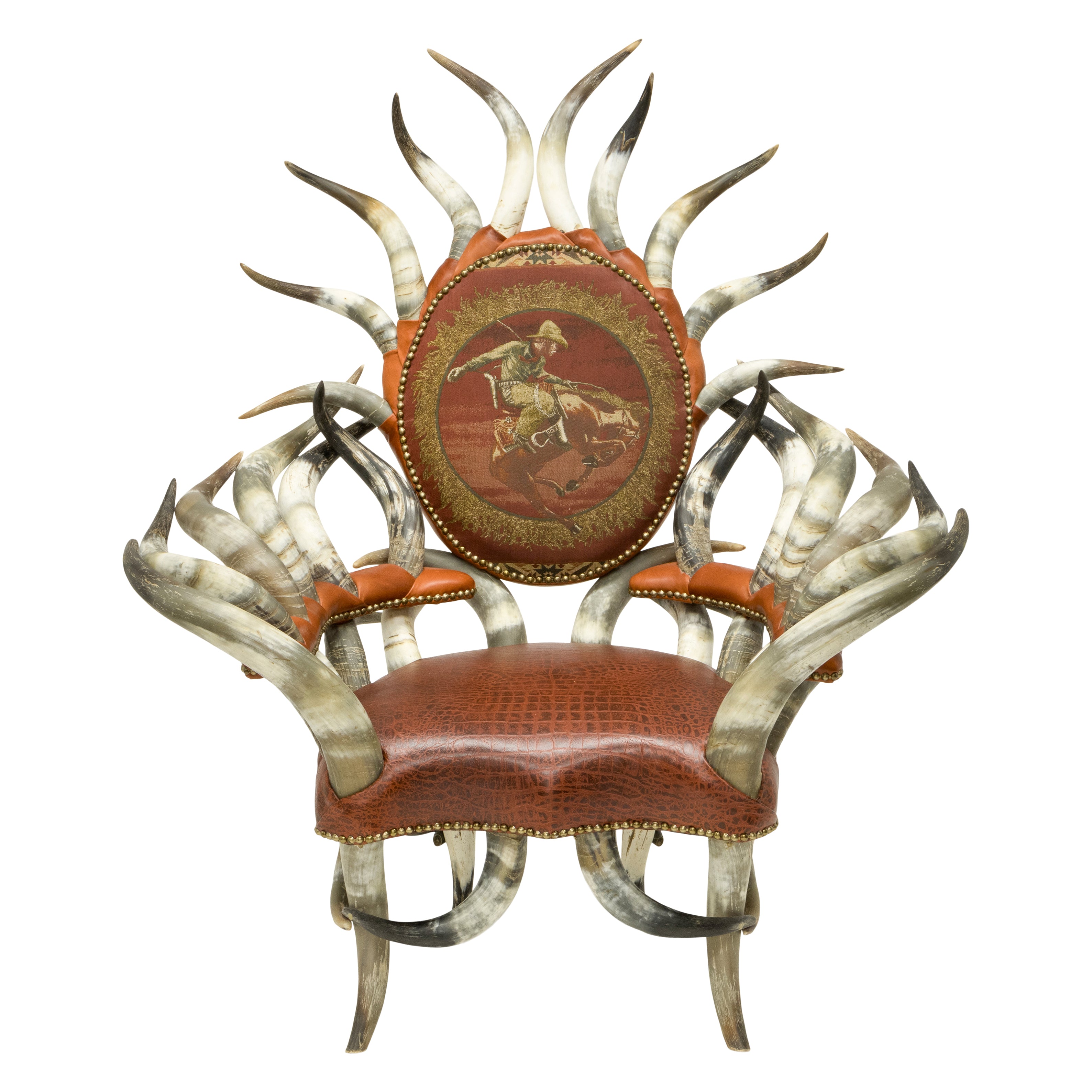 Oversized Steer Horn Chair