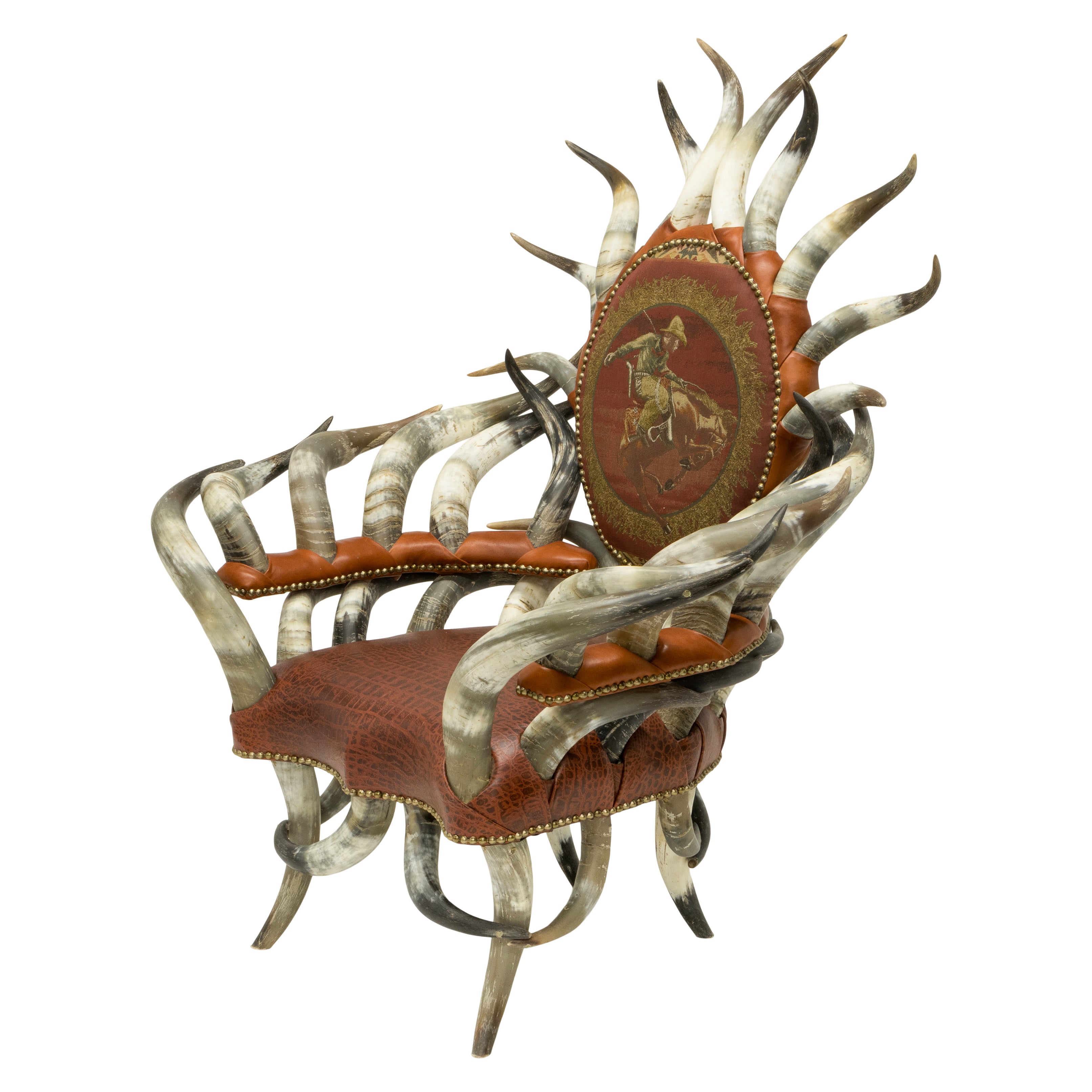 Oversized Steer Horn Chair