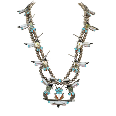 Zuni Hummingbird Squash Blossom, Jewelry, Squash Blossom, Native
