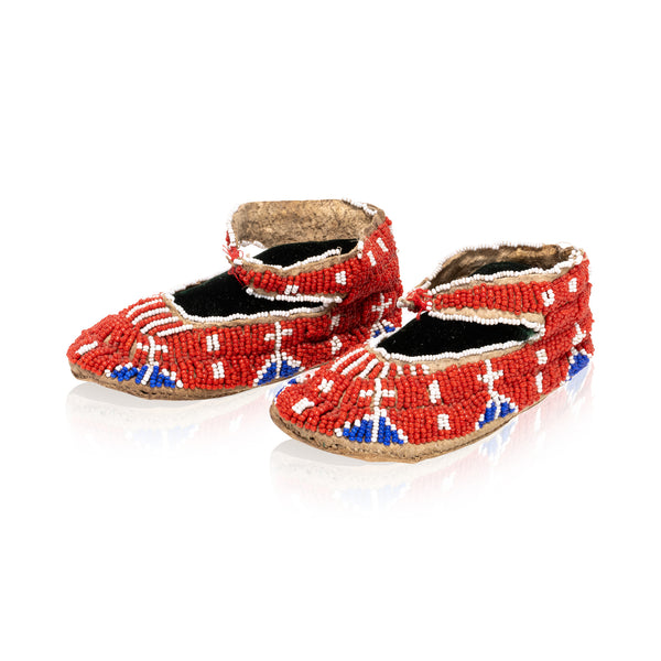 Sioux Child's Moccasins, Native, Garment, Moccasins