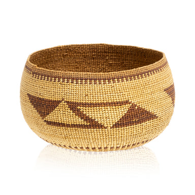 Hupa Basketry Bowl, Native, Basketry, Vertical
