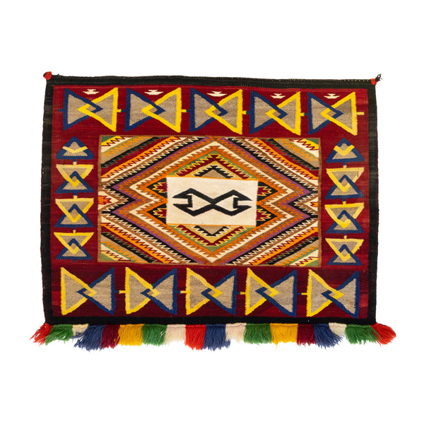 Navajo Sunday Saddle, Native, Weaving, Single Saddle Blanket