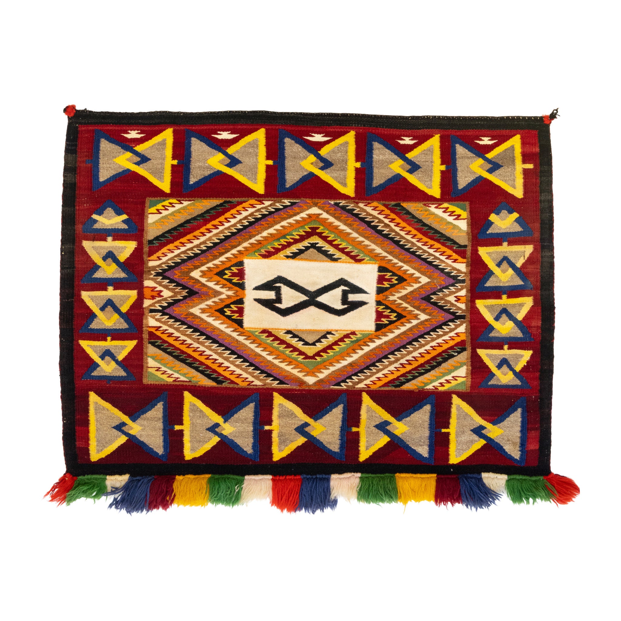 Navajo Sunday Saddle, Native, Weaving, Single Saddle Blanket