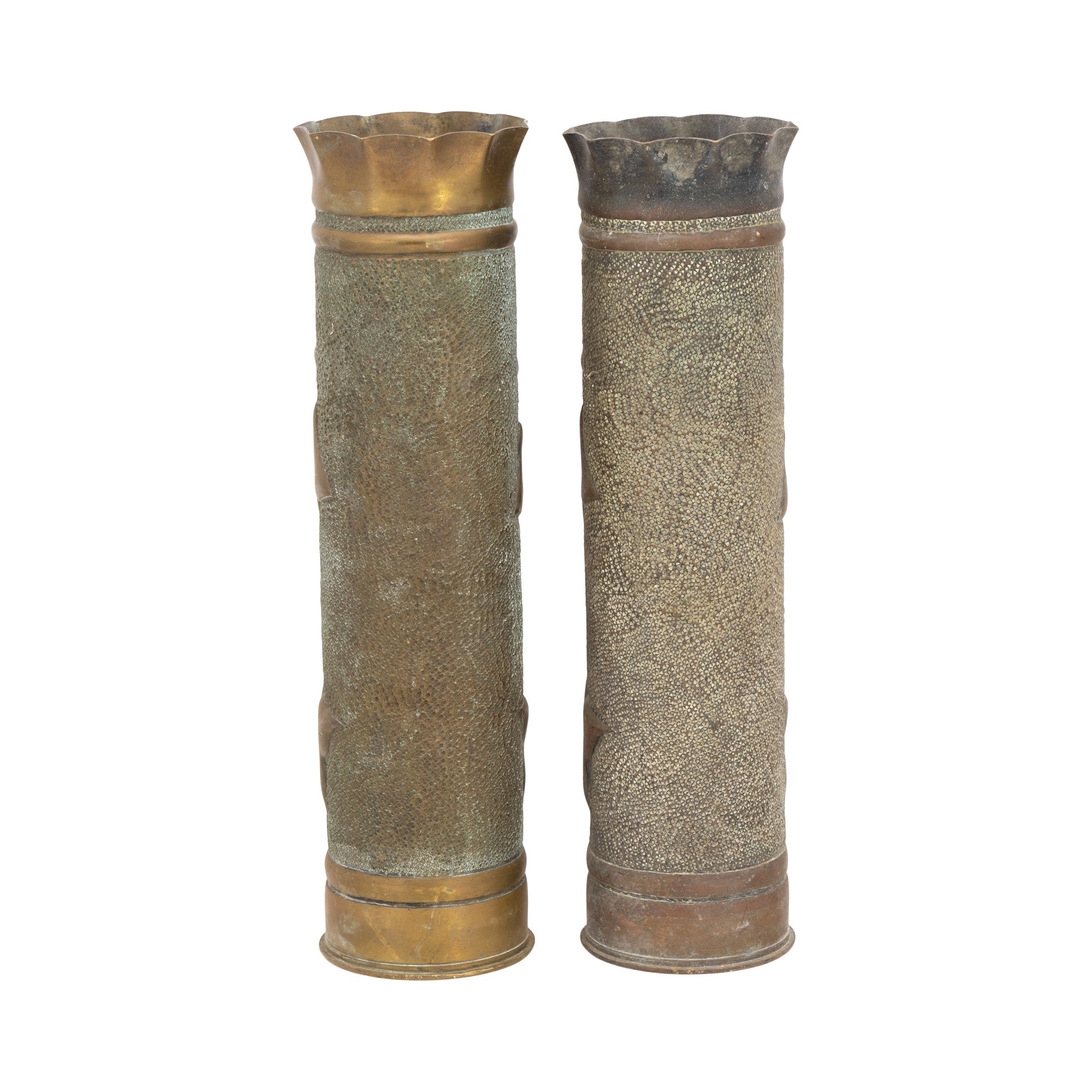 Pair Trench Art Vases