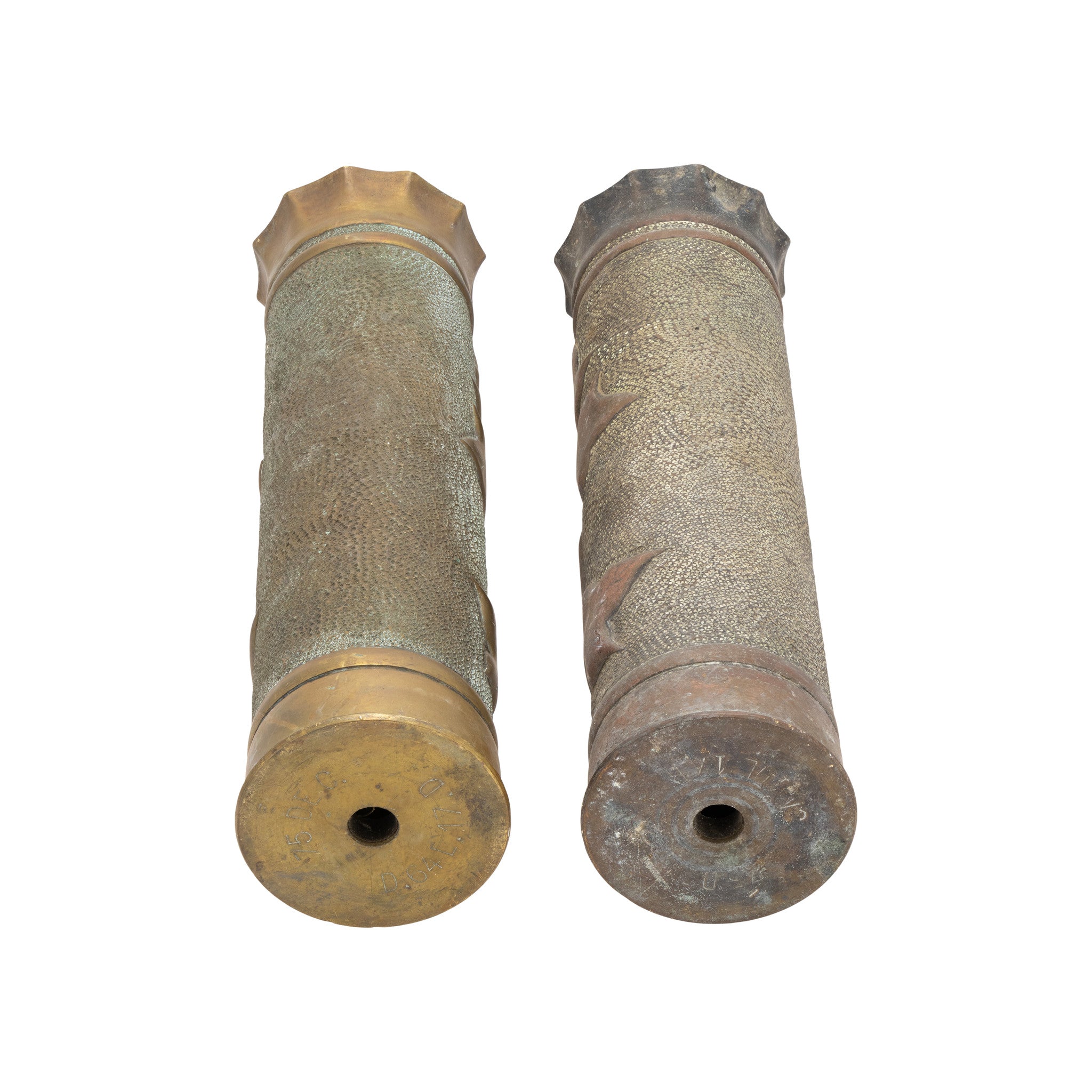 Pair Trench Art Vases
