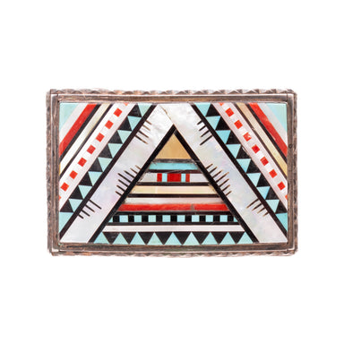 Zuni Inlay Belt Buckle, Jewelry, Buckle, Native