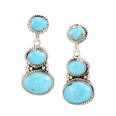 Navajo Turquoise Earrings, Jewelry, Earrings, Native