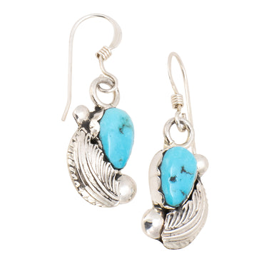 Navajo Turquoise Earrings, Jewelry, Earrings, Native