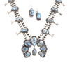 Navajo Golden Hill Turquoise Squash Blossom Set, Jewelry, Squash Blossom, Native