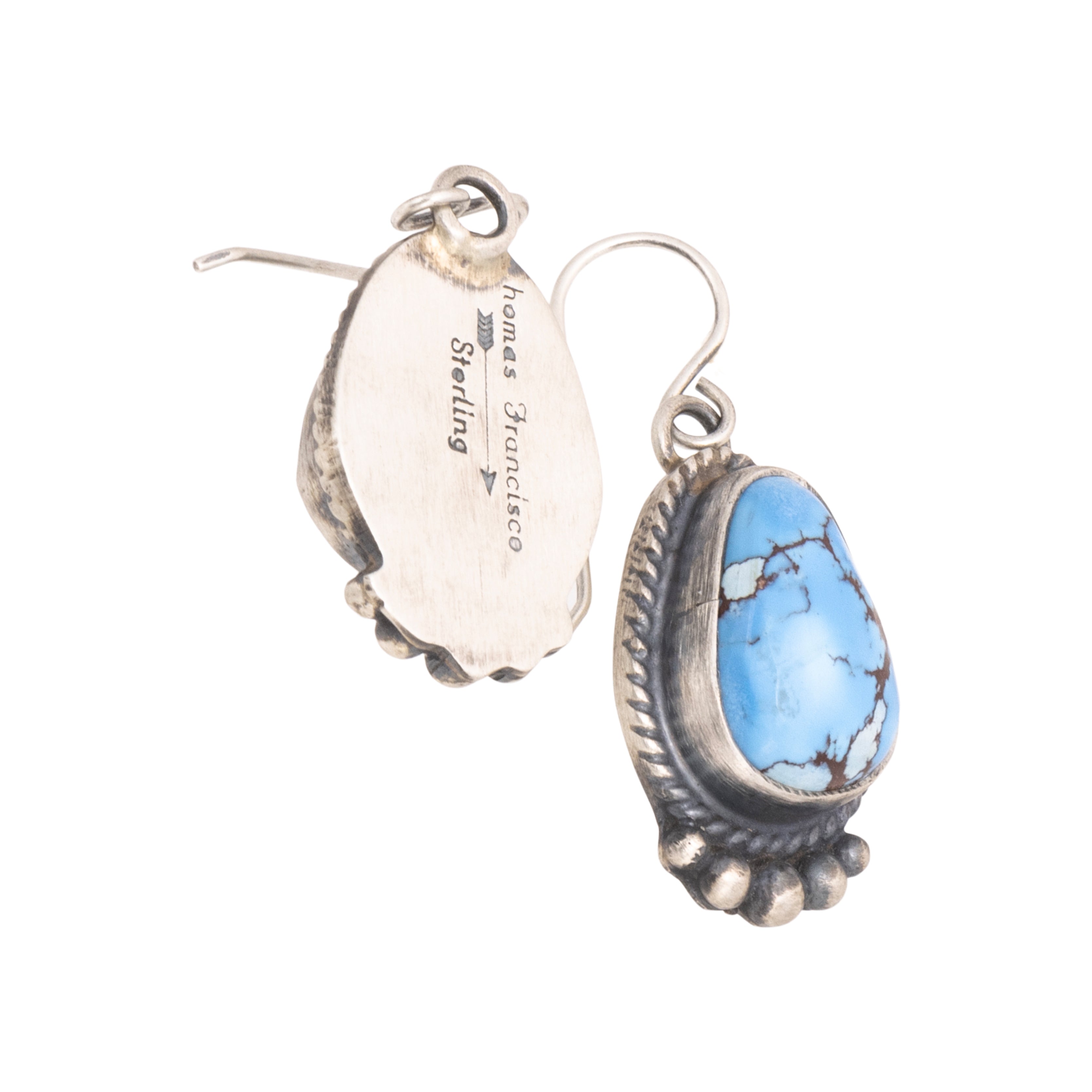 Navajo Golden Hill Turquoise Squash Blossom Set