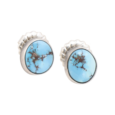 Navajo Golden Hill Turquoise Earrings, Jewelry, Earrings, Native