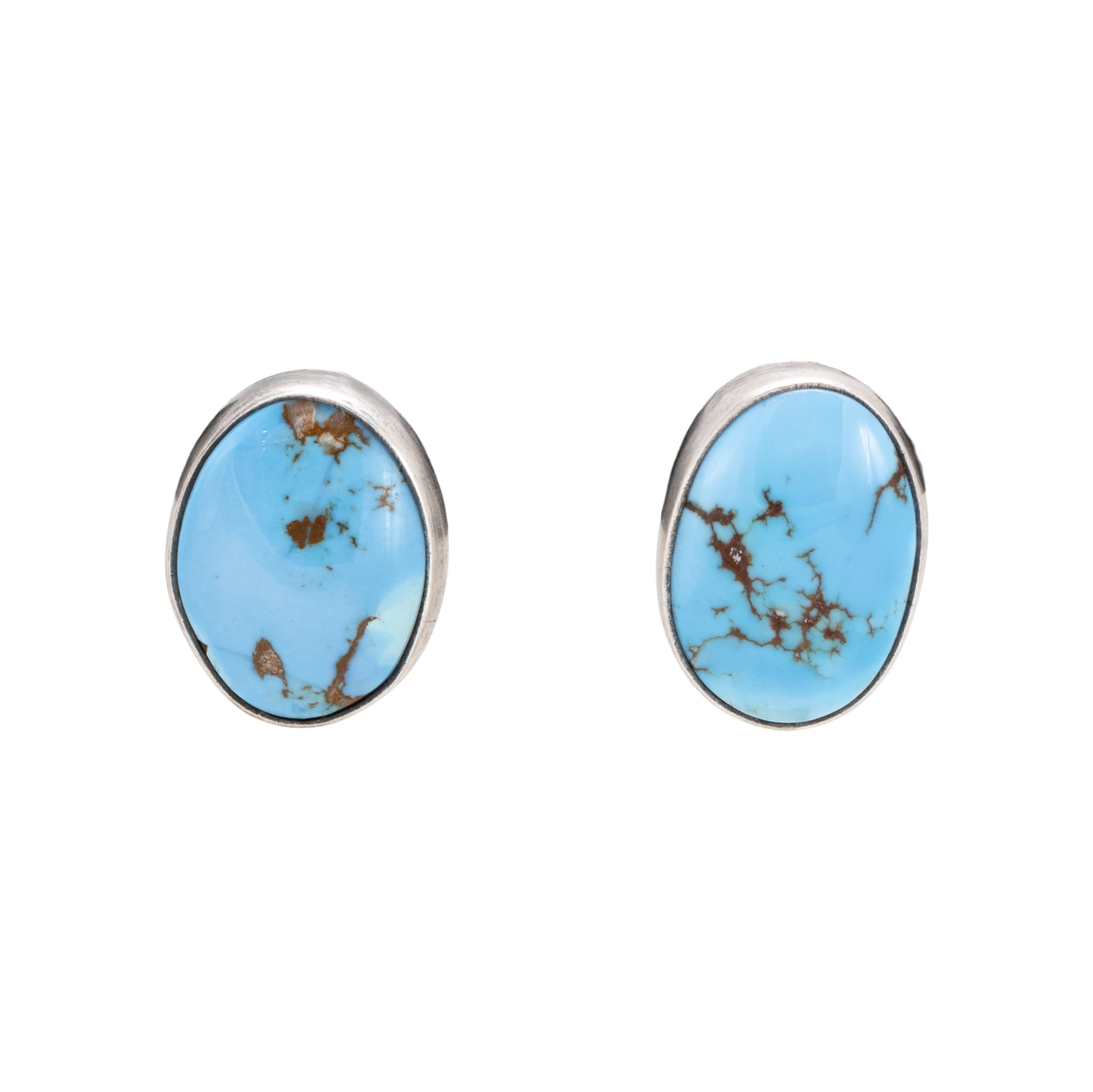 Navajo Golden Hill Turquoise Earrings, Jewelry, Earrings, Native