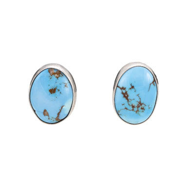 Navajo Golden Hill Turquoise Earrings, Jewelry, Earrings, Native
