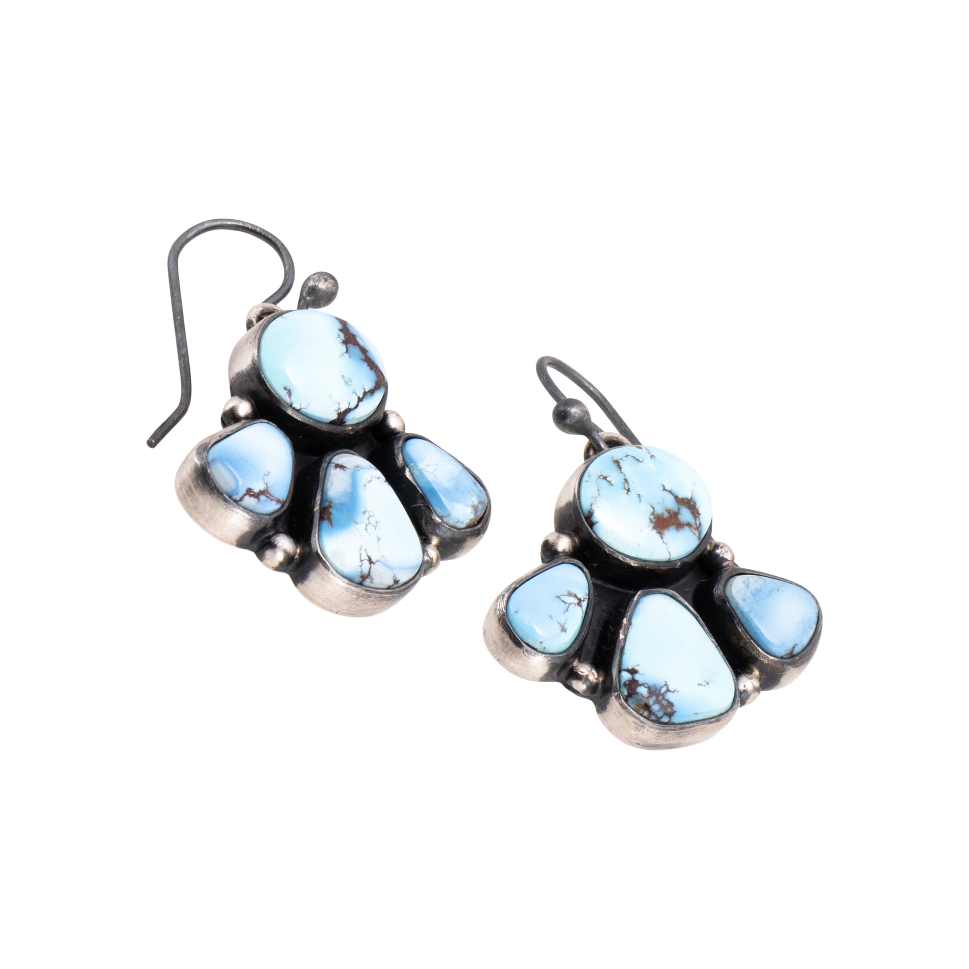Navajo Golden Hill Turquoise Earrings, Jewelry, Earrings, Native