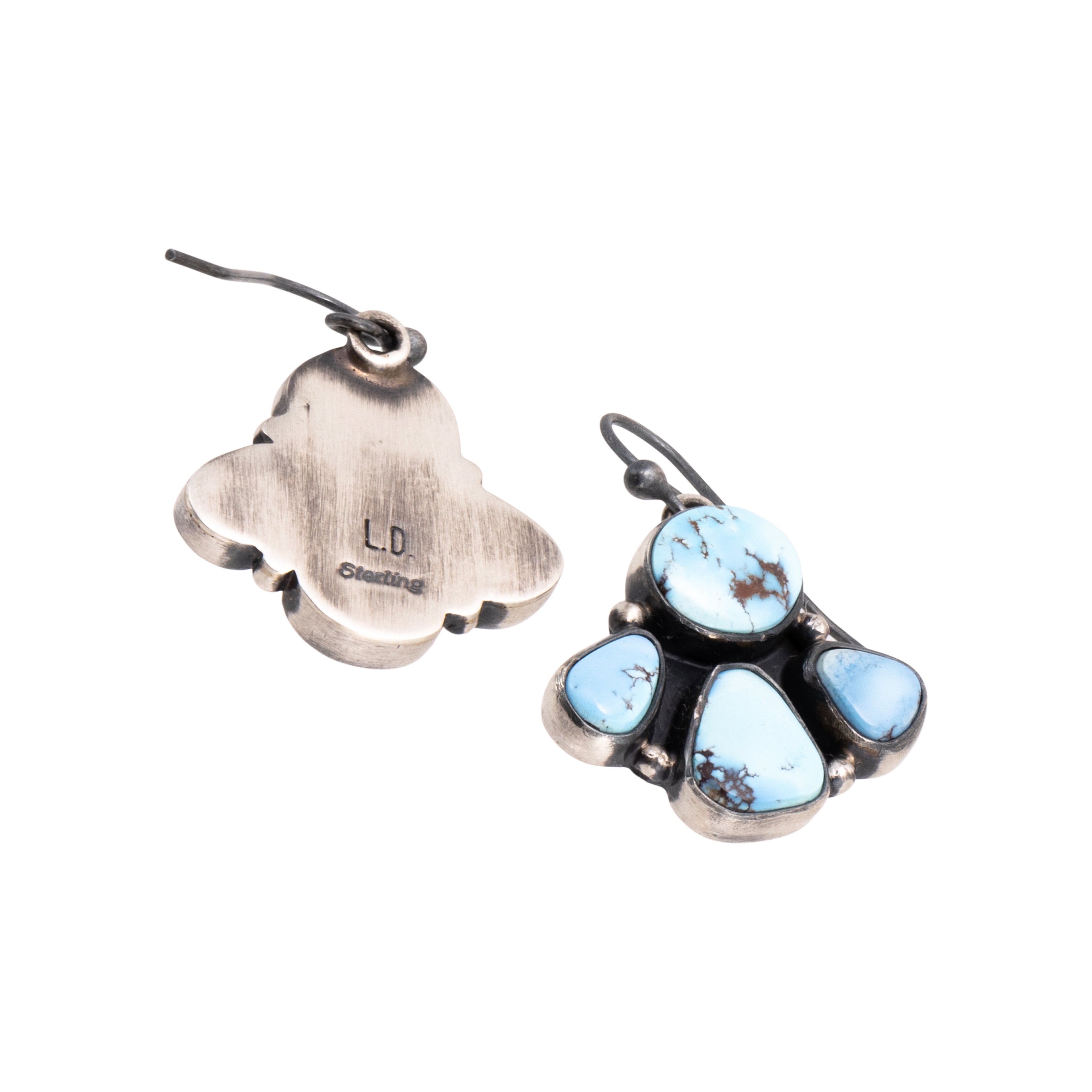 Navajo Golden Hill Turquoise Earrings