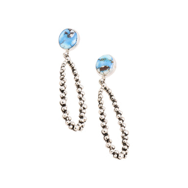 Navajo Golden Hill Turquoise Earrings, Jewelry, Earrings, Native