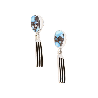 Navajo Golden Hill Turquoise Earrings, Jewelry, Earrings, Native